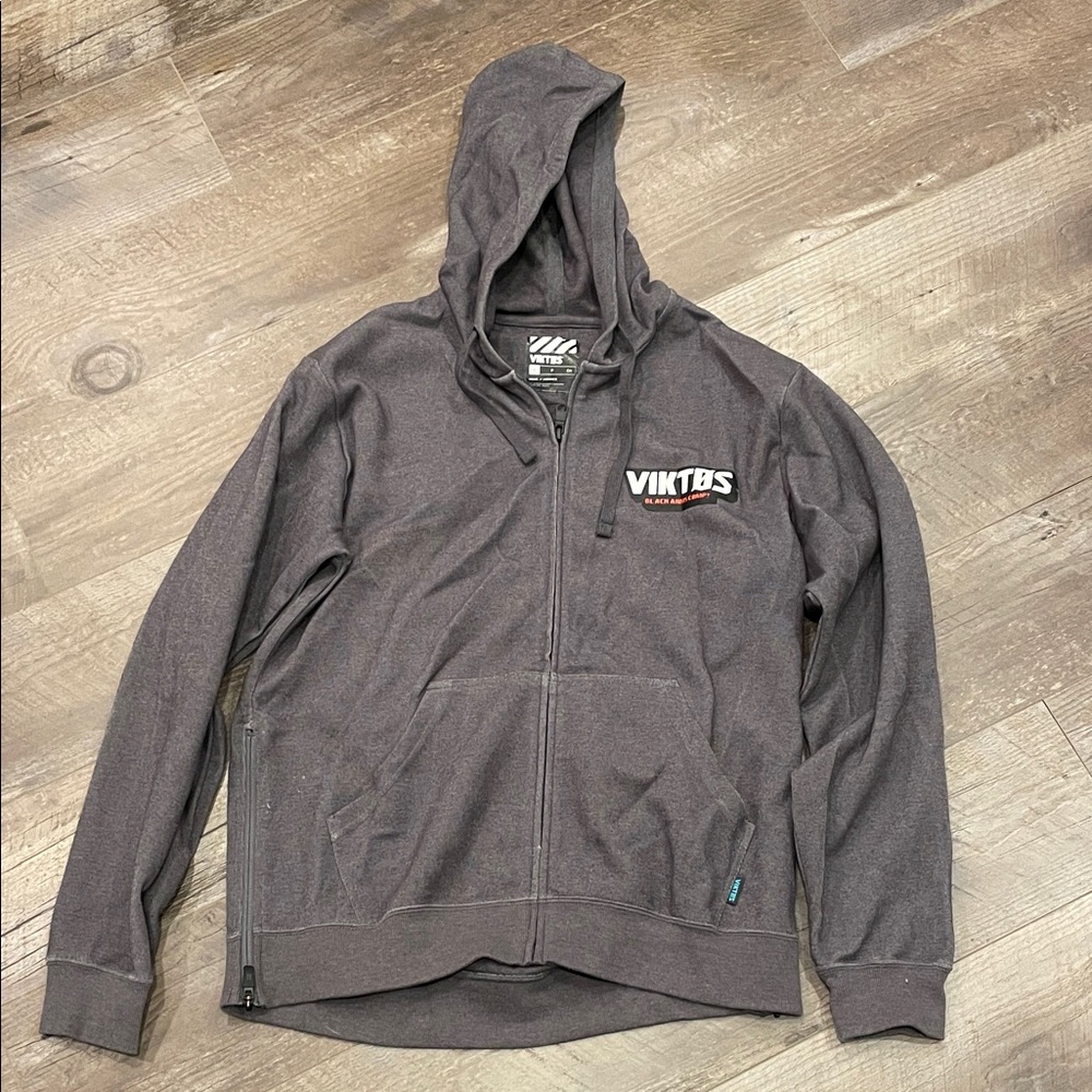 VIKTOS  Gun Vent Charcoal Zip Hoodie